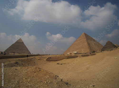 Giza pyramids in Cairo  Egypt