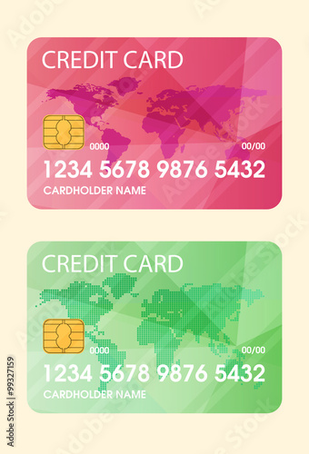 credit card. flat vector