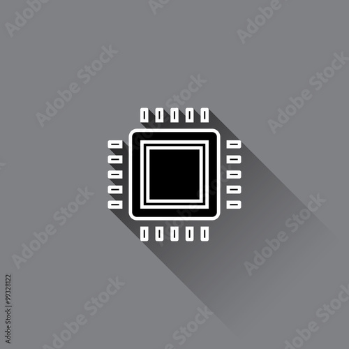 Processor icon. Central Processing Unit Icon. Vector illustration