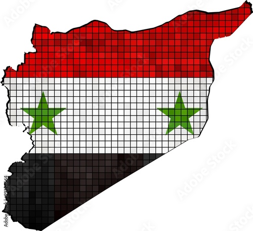 Syria map with flag inside - Illustration,
Syrian map grunge mosaic,
Map of Syria in mosaic, 
Abstract grunge mosaic vector