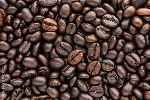 background of brown coffee beans