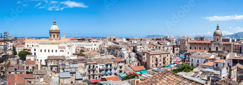 Beautiful view of Palermo from San nicolo Tower, Sicily photo