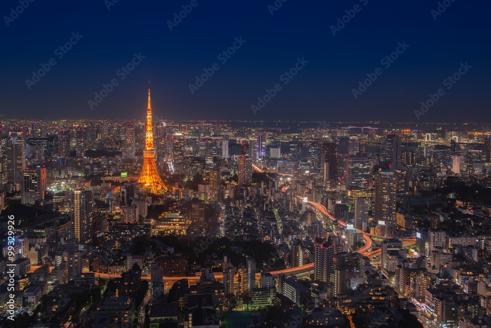 Tokyo tower at night time