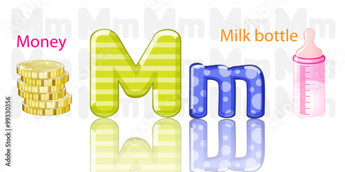 Illustration of M alphabet
