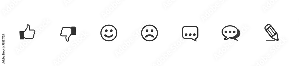 Fototapeta premium Feedback icon button set