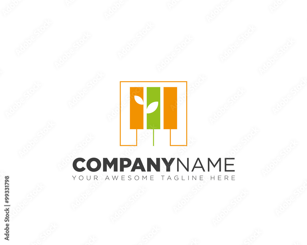 Obraz premium tone leaf logo