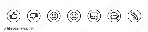 Feedback icon button set
