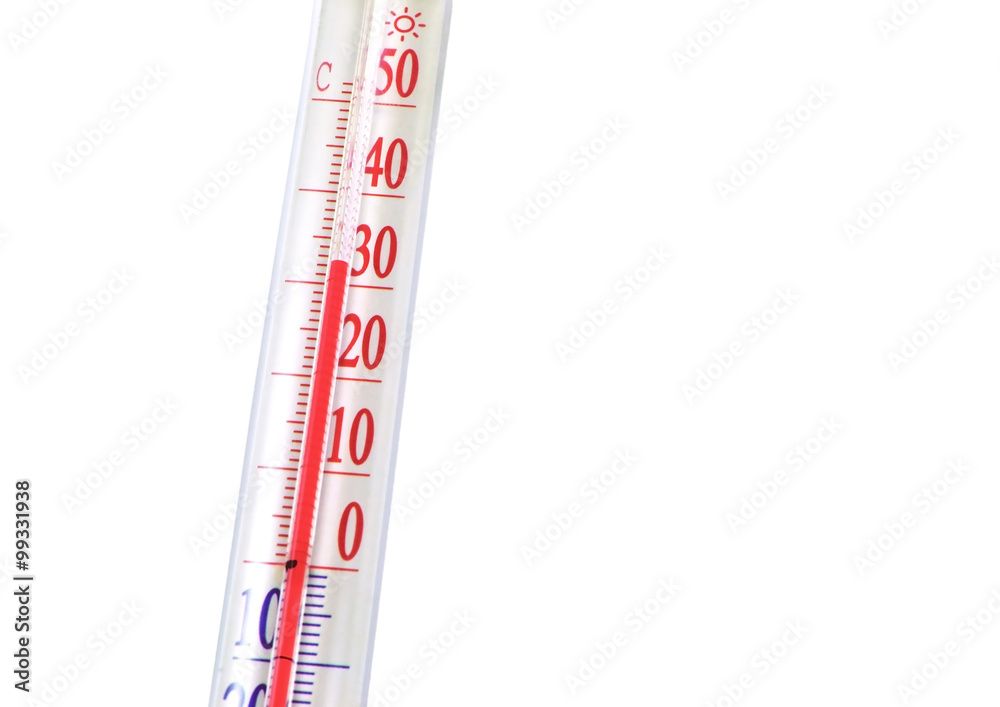 Isolate thermometer that measures the temperature of the outdoor air Isolate thermometer that measures the temperature of the outdoor air