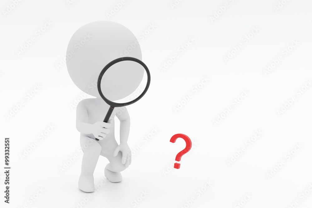 小さな疑問を調べる人 Stock イラスト Adobe Stock