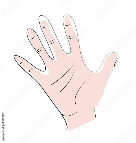 Winkende Hand Vektor