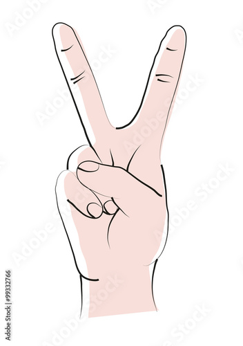 Peace Victory Vektor