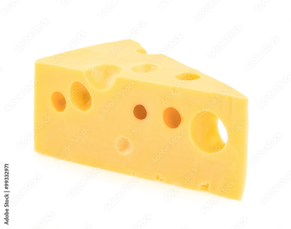 piece of cheese isolated piece of cheese isolated
