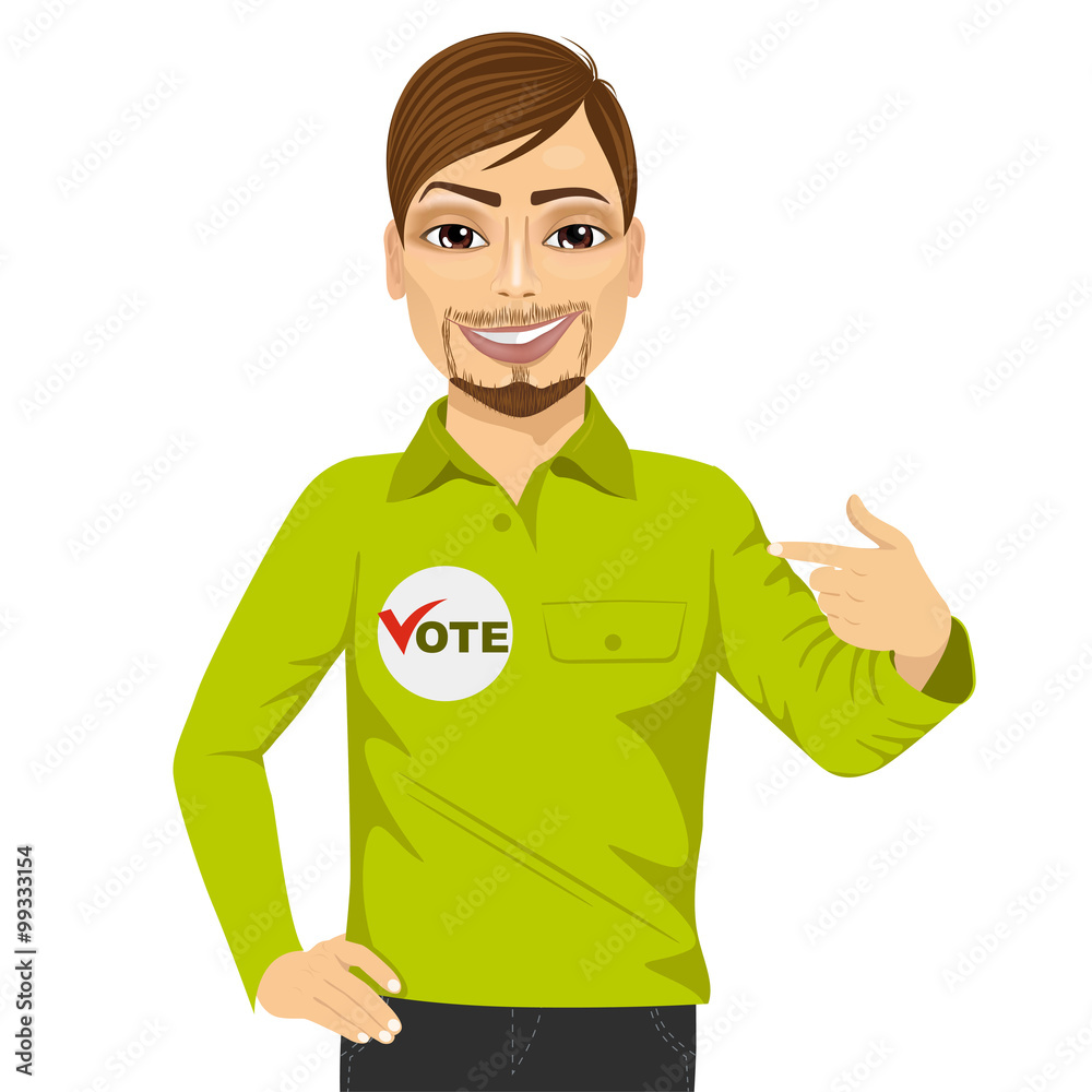 student council candidate promoting himself