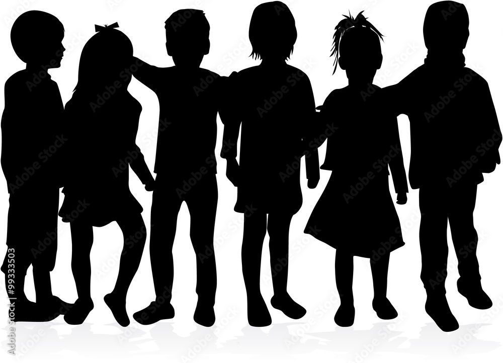 Children silhouettes.