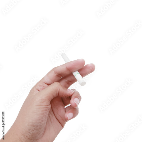  hands holding the cigarette