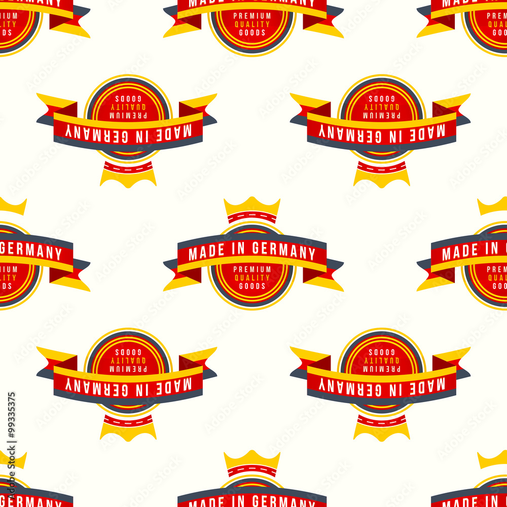 made in Germany banner seamless pattern.