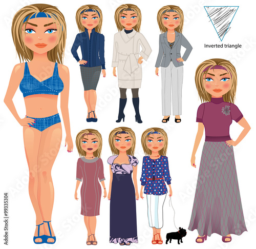 Fashion style for inverted triangle