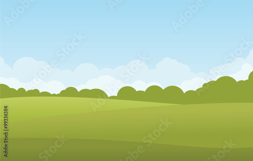 Green landscape vector
