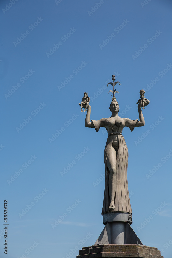 The Imperia Statue in the harbour of Constance, Germany.