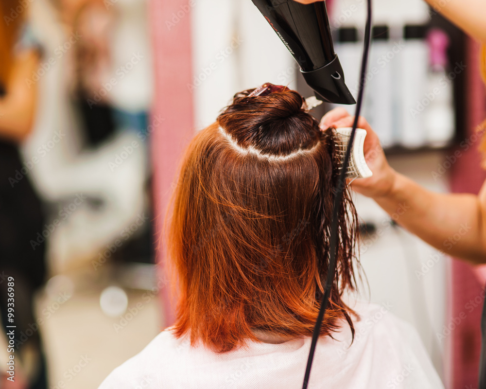 Naklejka premium styling hair