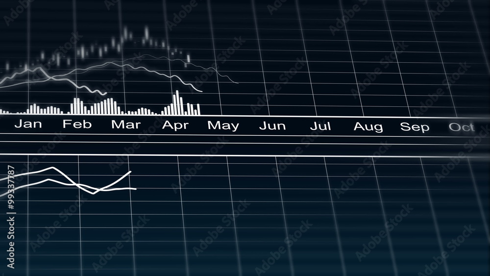 Animated line chart representing demographic statistics data, analytical graph