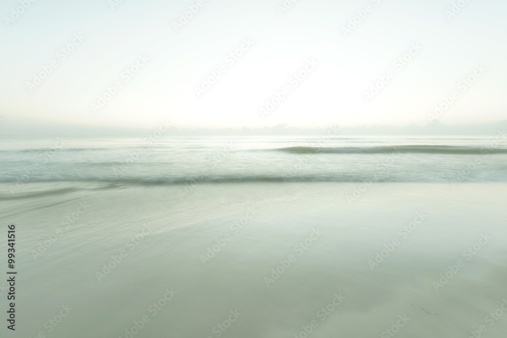Long exposure shot at the Hua Hin Beach during sunrise,Thailand