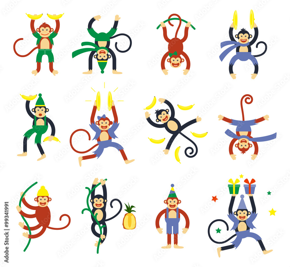 Chinese New Year monkey vector . Chinese New Year monkey vector .