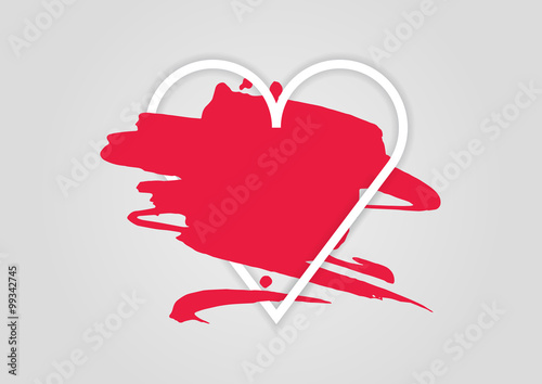 Quote Typographical Poster Template with heart