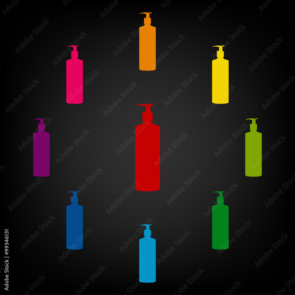 Gel, Foam Or Liquid Soap Dispenser Pump Plastic Bottle silhuette Gel, Foam Or Liquid Soap Dispenser Pump Plastic Bottle silhuette