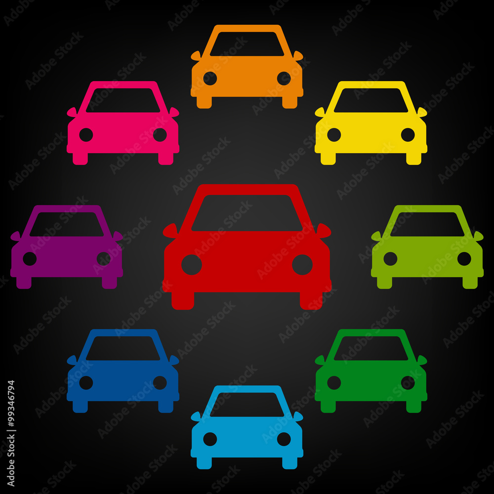 Car icon set