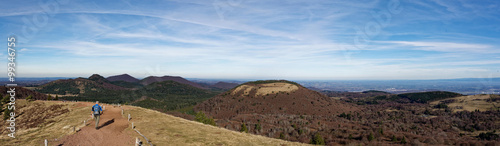 Panorama vue du puy de Pariou   le parc des volcans d   auvergne