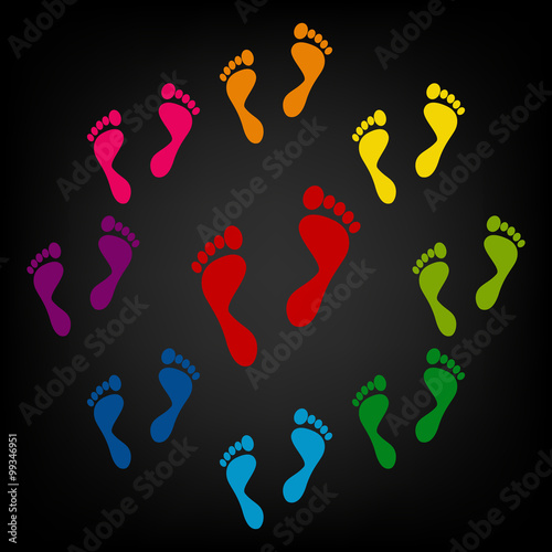 Foot prints icon © asmati
