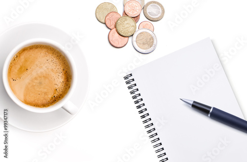 Schreibtisch von oben