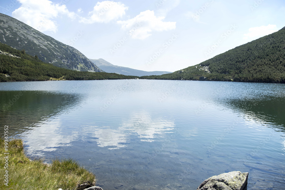 Mountain lake scene , nature landscape
