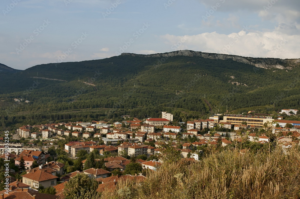 View a residential district in the Belogradchik town , Bulgaria, Europe  