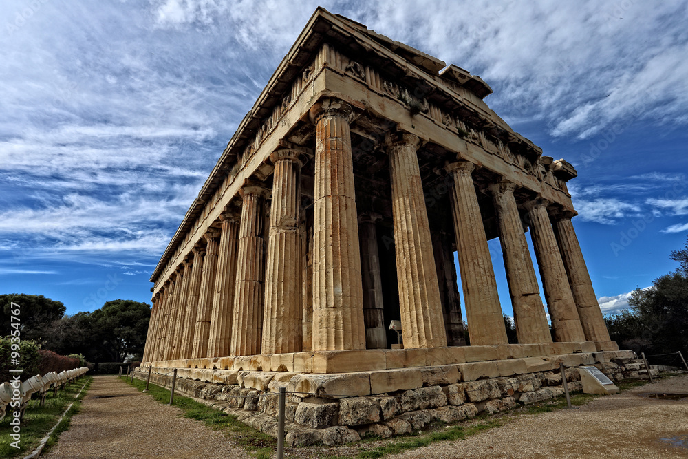 Temple of Hephaestus in Ancient Agora, Athens, Greece, Europe
