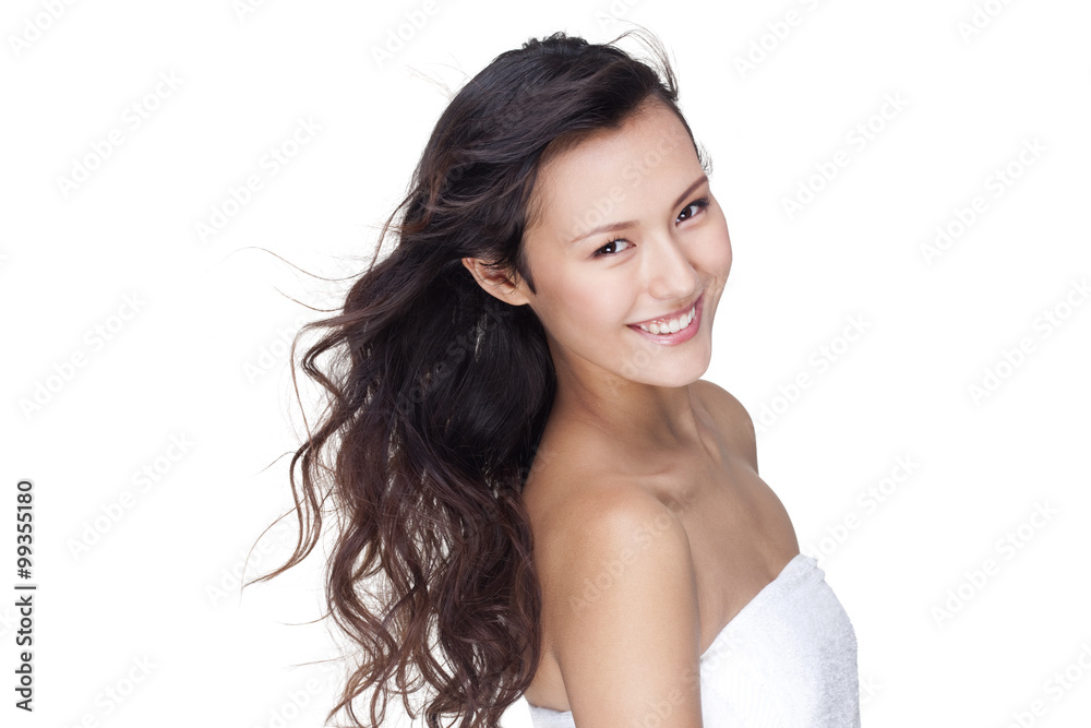 Fototapeta premium Portrait of a Happy Beautiful Young Woman
