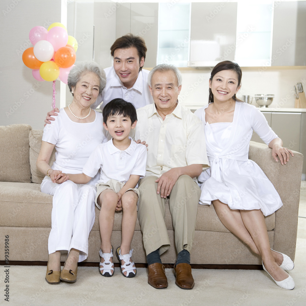 Portrait of a three generation family at home Portrait of a three generation family at home
