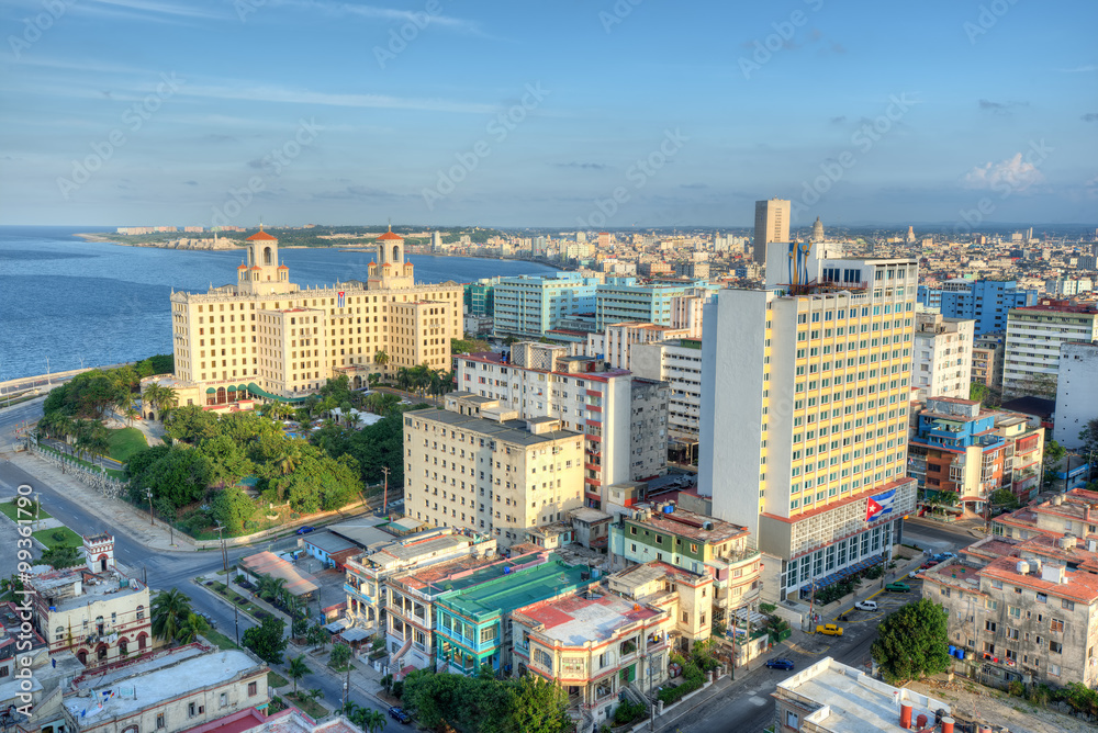 Panoramic view of  Havana with a view of the city skyline