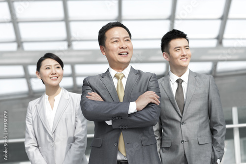 Portrait of business team at the airport