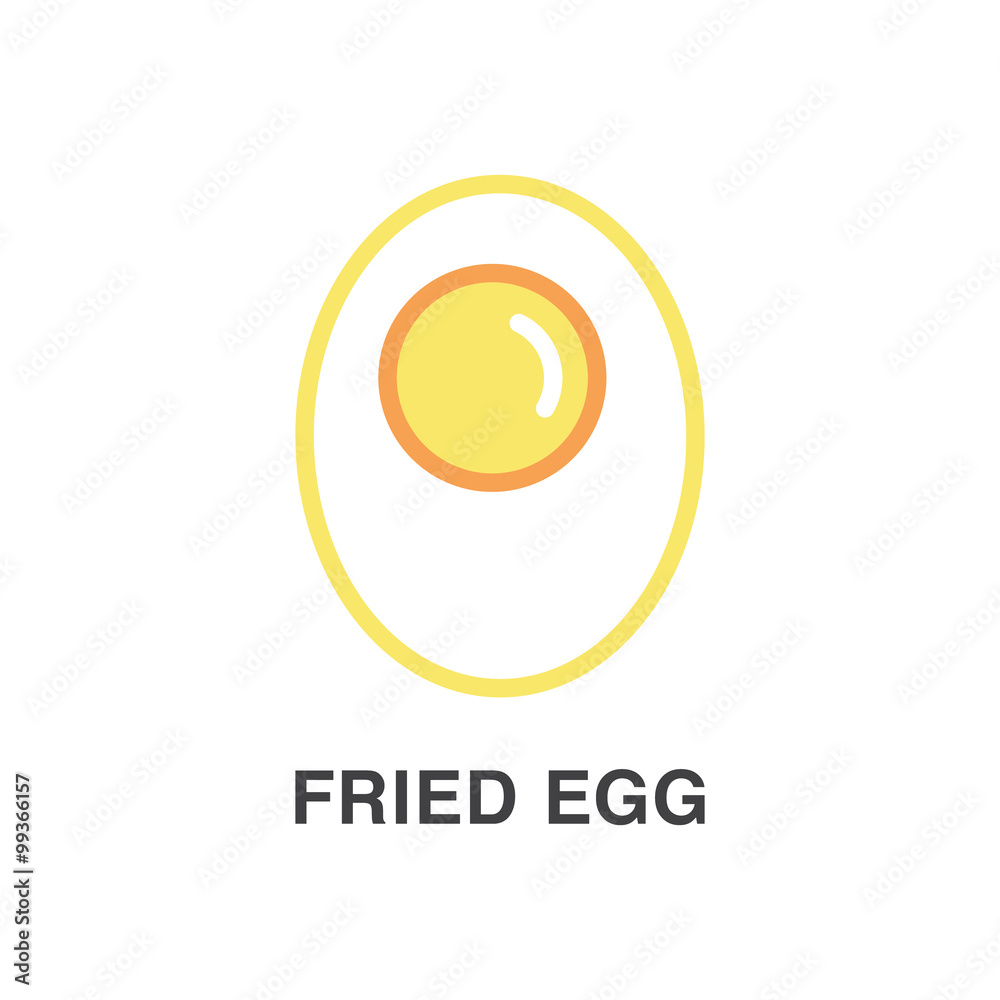 Fried egg vector icon