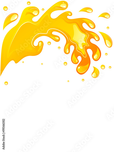 Vector of orange splash background