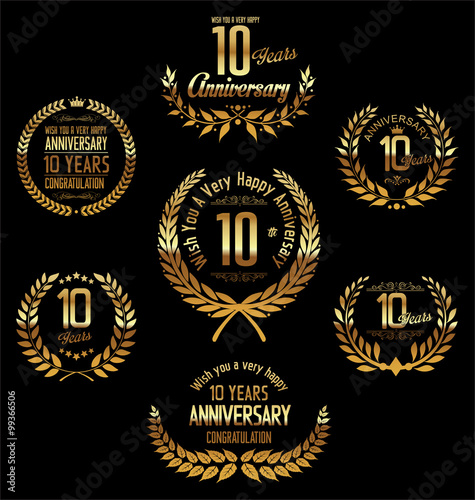 Anniversary laurel wreath 10 years