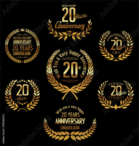 Anniversary laurel wreath 20 years