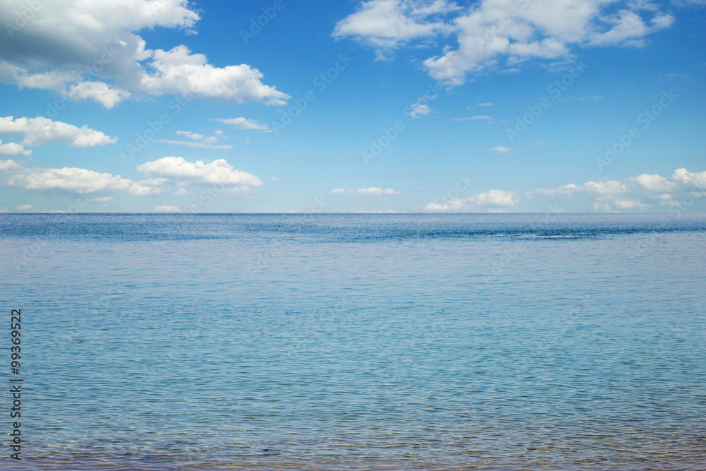Beautiful sky and blue sea Beautiful sky and blue sea