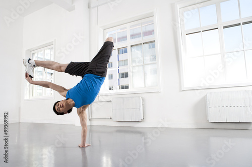 Young Man Doing Handstand