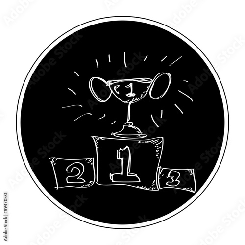Simple doodle of first place