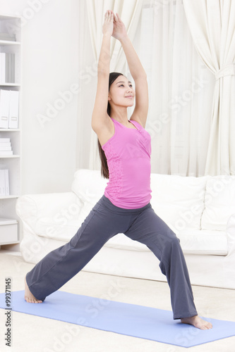 Young woman doing yoga