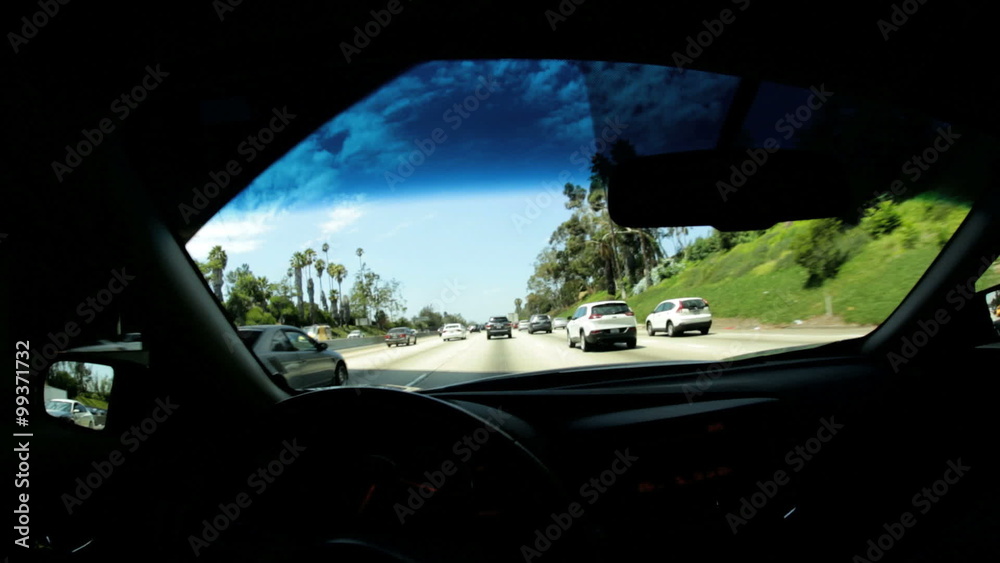 POV driving multiple lanes vehicle motion USA POV driving multiple lanes vehicle motion USA