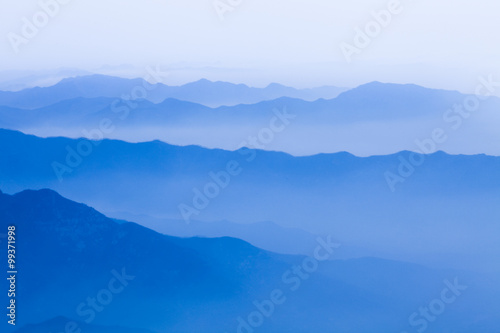 Dawn in Chinese national famous mountain Taishan